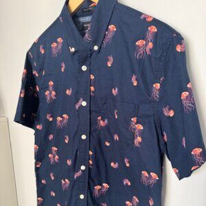 Banana Republic Short Sleeve Shirt - Jellyfish Print/Navy
